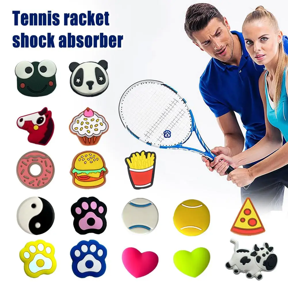 3/5PCS Cute Silicone Tennis Vibration Dampeners Tennis Damper Vibration Anti Tennis Squash Tennis Racquet Racket Accessorie W0H4