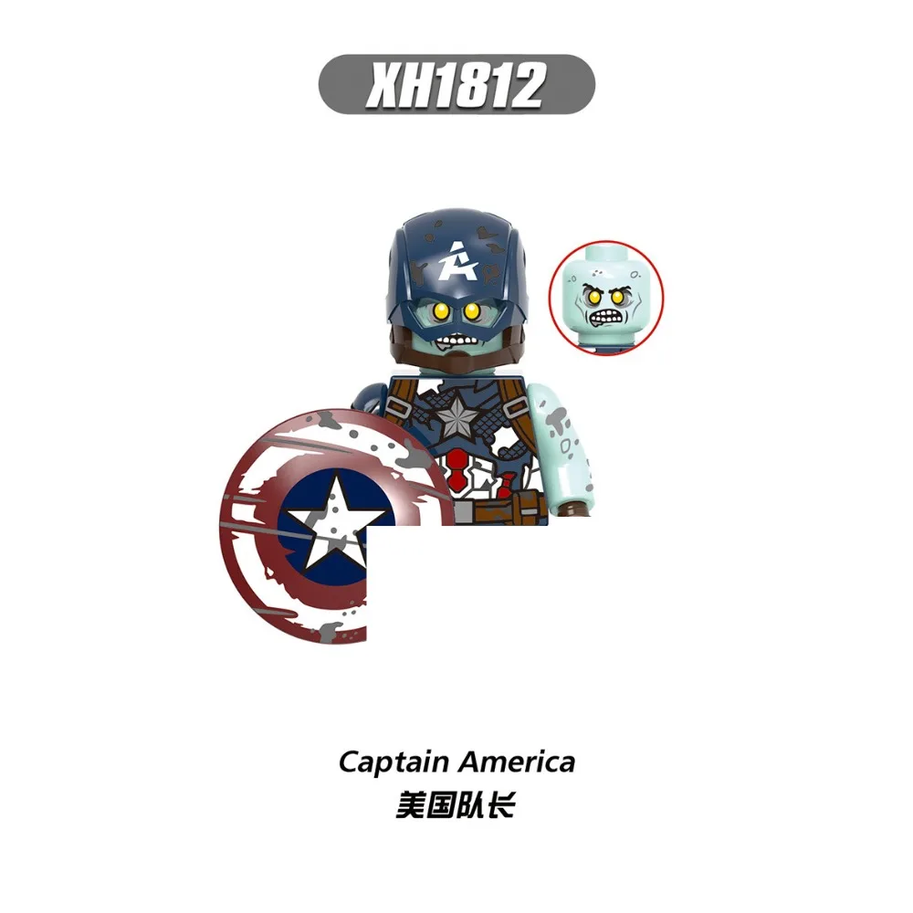 Mini Marvel Building Blocks Captain America Iron Man Hawkeye Wasp Famous Comics Movie Figures Assemble Toy Models Children Gifts