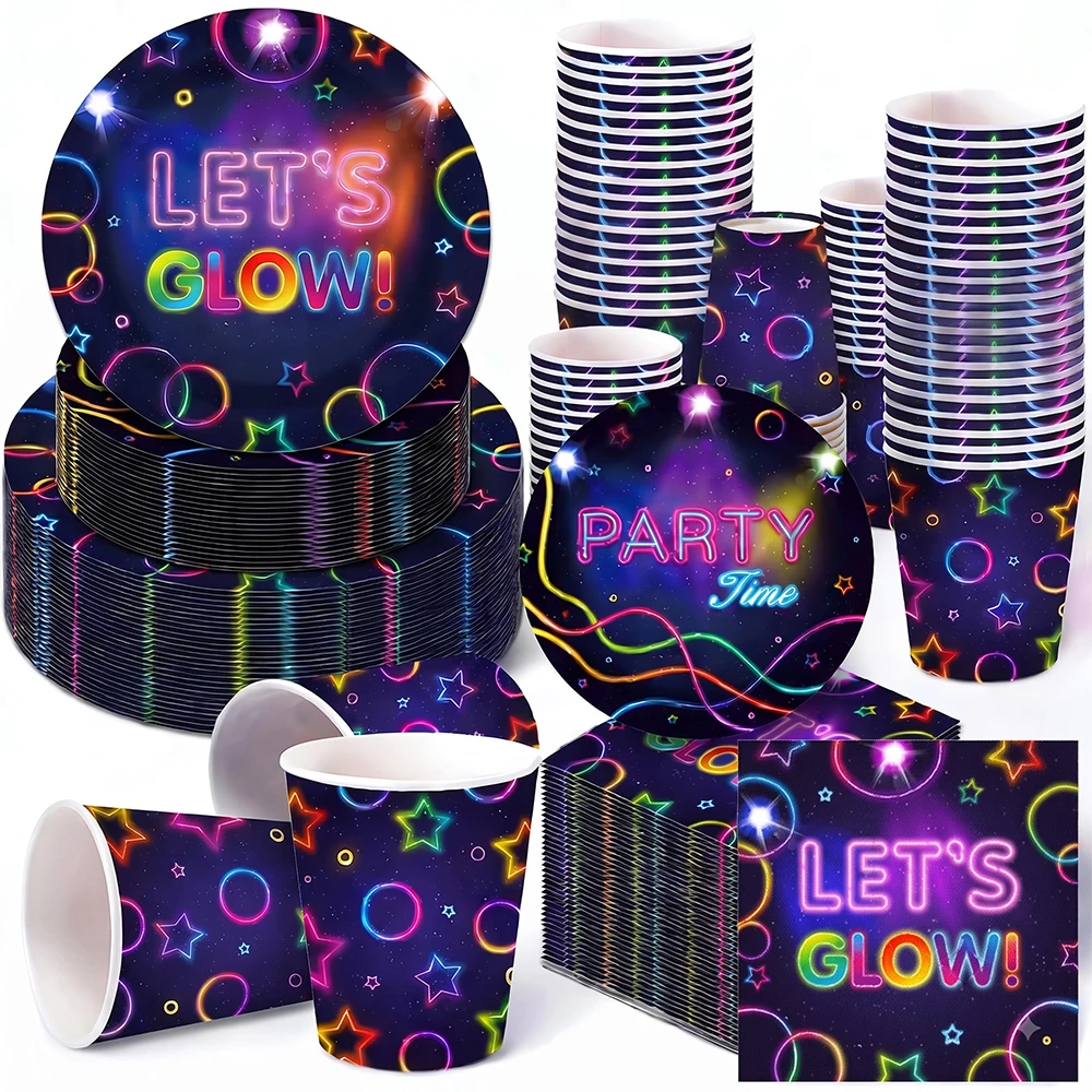 Let's Glow パーティー食器 カップ 紙皿 ナプキン - Let'S Party Event Supply のレビューと価格