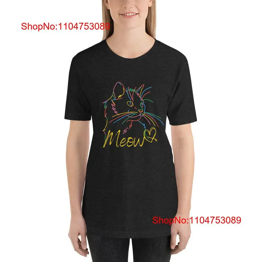 Camiseta para amantes de las mascotas gato impreso cómodo Odex Me Fassion vintage Lavado ligeramente gráfico Transpirable Moda unisex