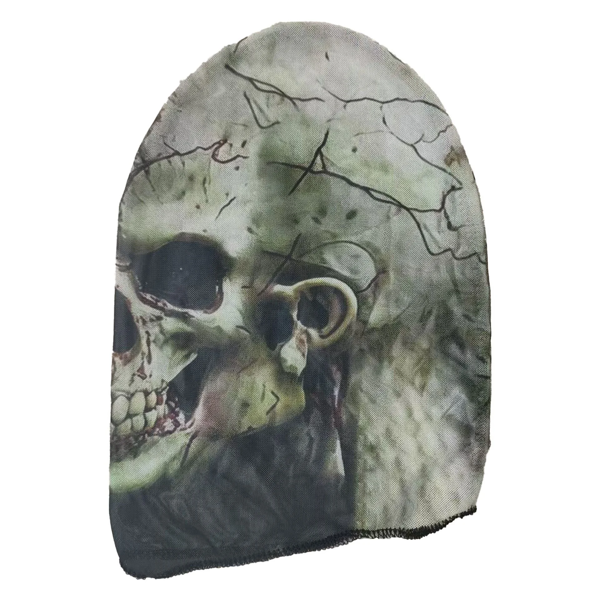 3D Realistisch Schedelmasker met Elastische Ademende Mesh Hoofdband, Comfortabel Halloween Kostuum Accessoire, Horror Thema voor Cosplayer