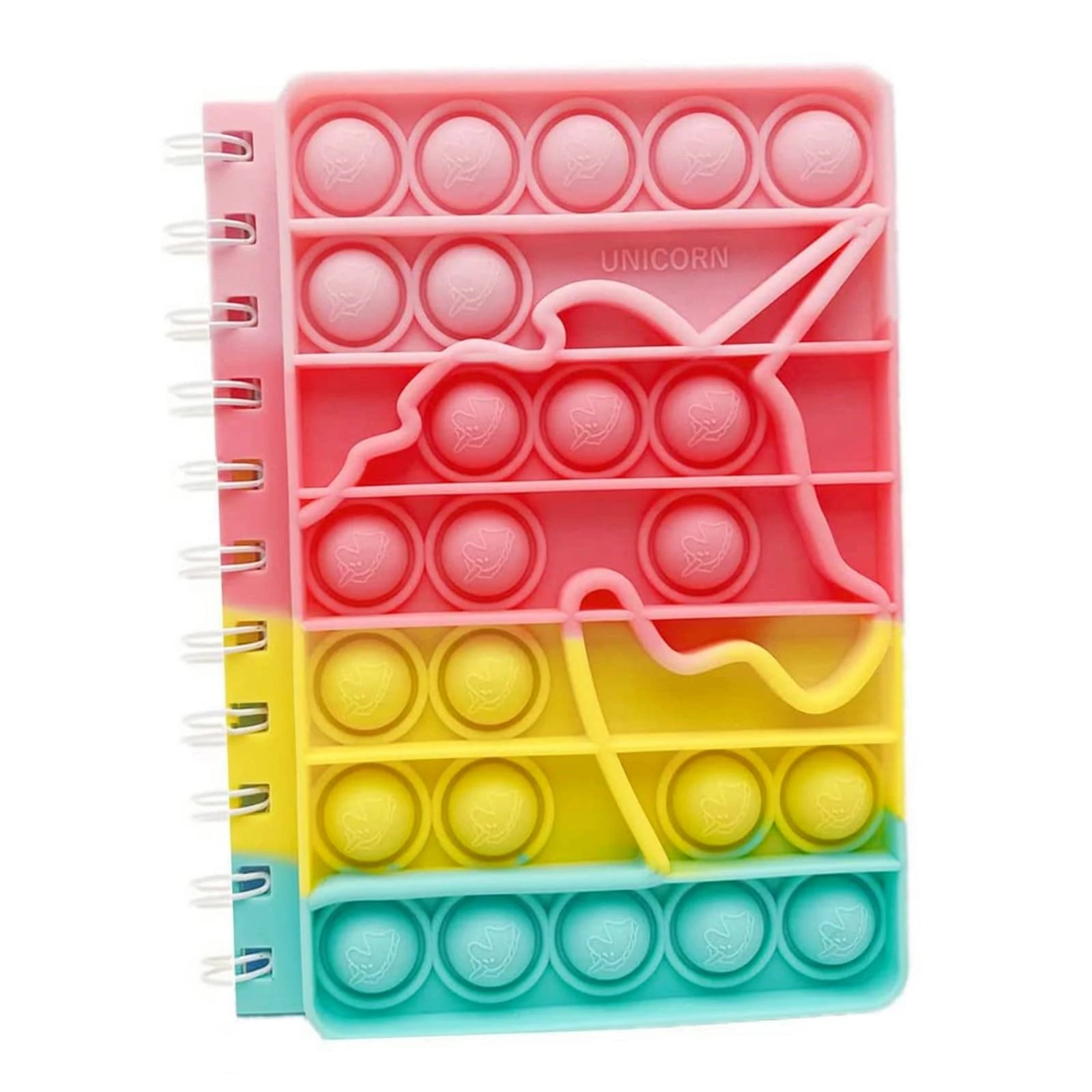 Pop It Unicorn Notebook School Notebook A6 50 Str Antistress, Zintuiglijk speelgoed Push Bubble Fidget Toy Cadeau voor kinderen