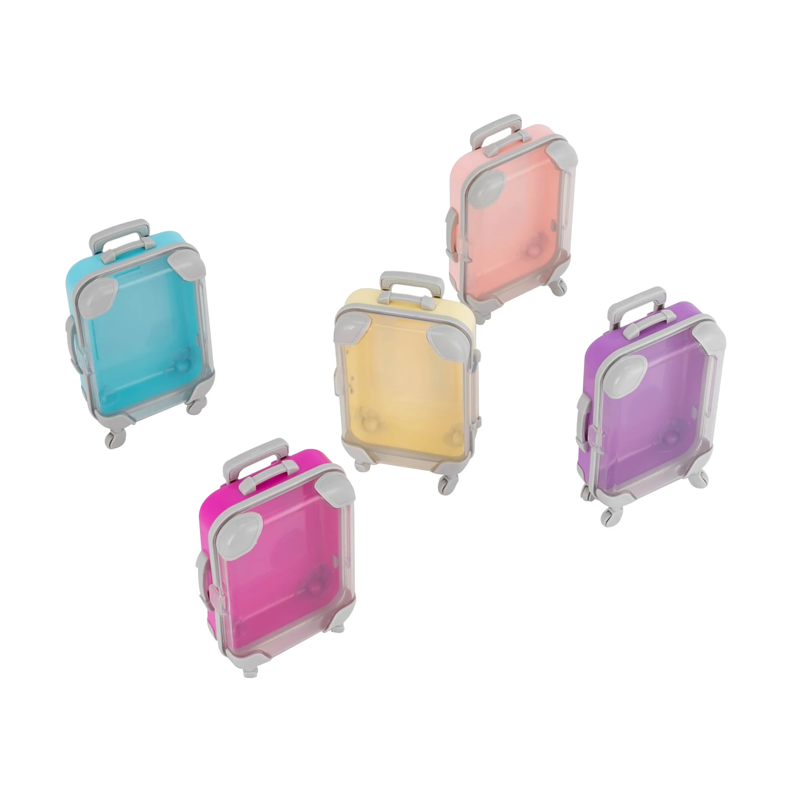 

Набор из 12 мини-чемоданов, портативные подарочные дорожные коробки, имитация чемодана-тележки, мини-бокс для хранения конфет, 5 цветов