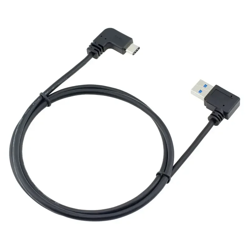 5 Gbit/s 90-Grad-Winkeldesign USB 3.1 USB-C Typ C Stecker auf rechtwinkligen USB 3.0 Stecker Datenübertragung Ladekabel 1 m 3 Fuß