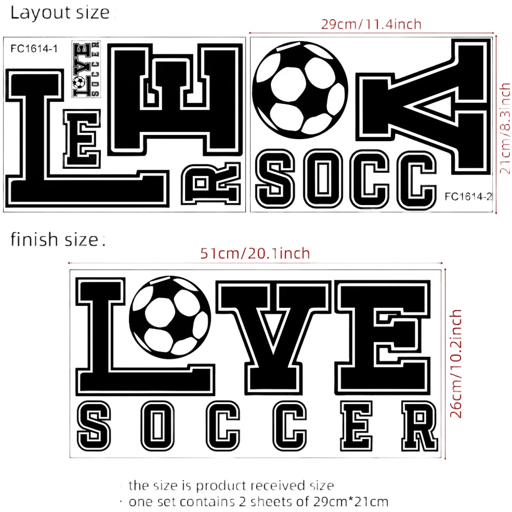 Modern PVC Wall Stickers Featuring Soccer Graphics with Waterproofing and Antistatic Engineering for Indoor Decoration