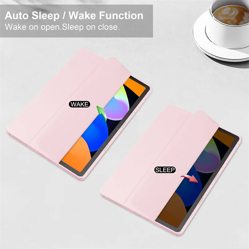 For Lenovo Idea Tab 11 Case Tb336fu Tb336zu with Pen Holder Clear Acrylic Smart Magnetic PU Cover on Tab M11 Xiaoxin Pad 11 2025