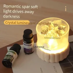 AromatherapyNight Light Bedroom Desktop Decoration Atmosphere Night Light Simple Fire-Free Crystal Essential Oil Aroma Diffuser