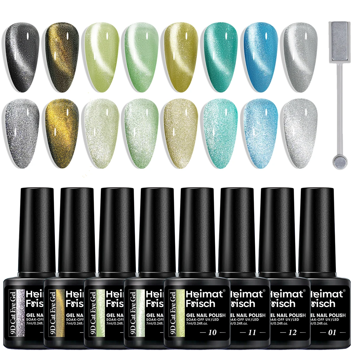 

Cat Eye 8 Colors - Hot Selling Super Glossy Reflective Cat Eye Series, Gorgeous and Stylish Set with Pearl Fashion Salon