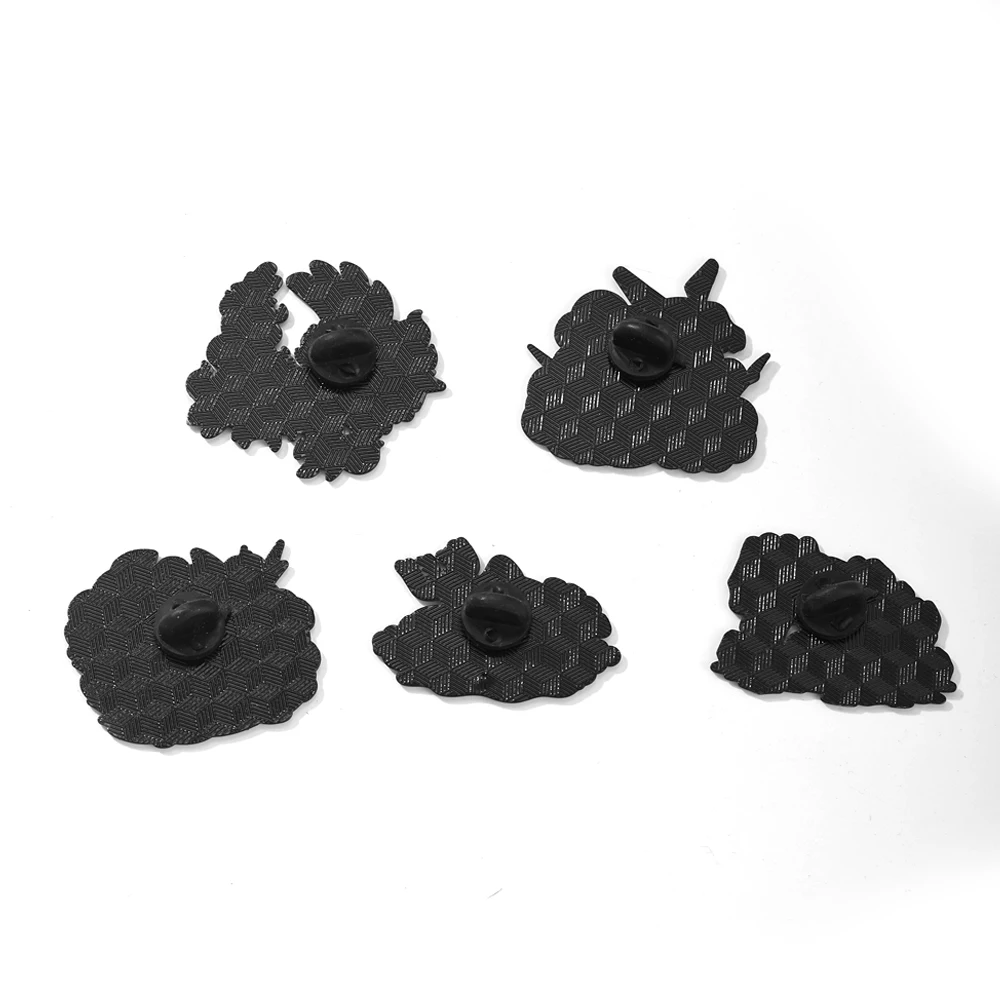 9-teiliges Set mit niedlichen, gemischten Cartoon-Metall-Emaille-Anstecknadeln, trendigen Charakter-Monster-Abzeichen, dekorativen Broschen für Rucksack und Kleidung – Detail 7
