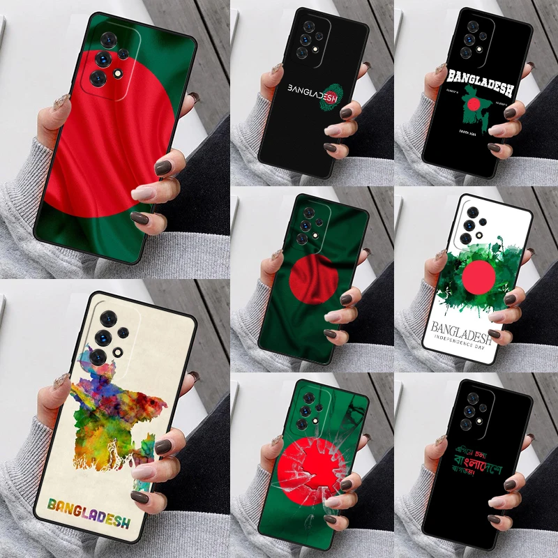 Bangladesh Flag Phone Case For Samsung Galaxy S23 S21 S20 FE S24 S22 Ultra Note20 S10 S9 S8 Plus A40 A52 A12 A13 A53