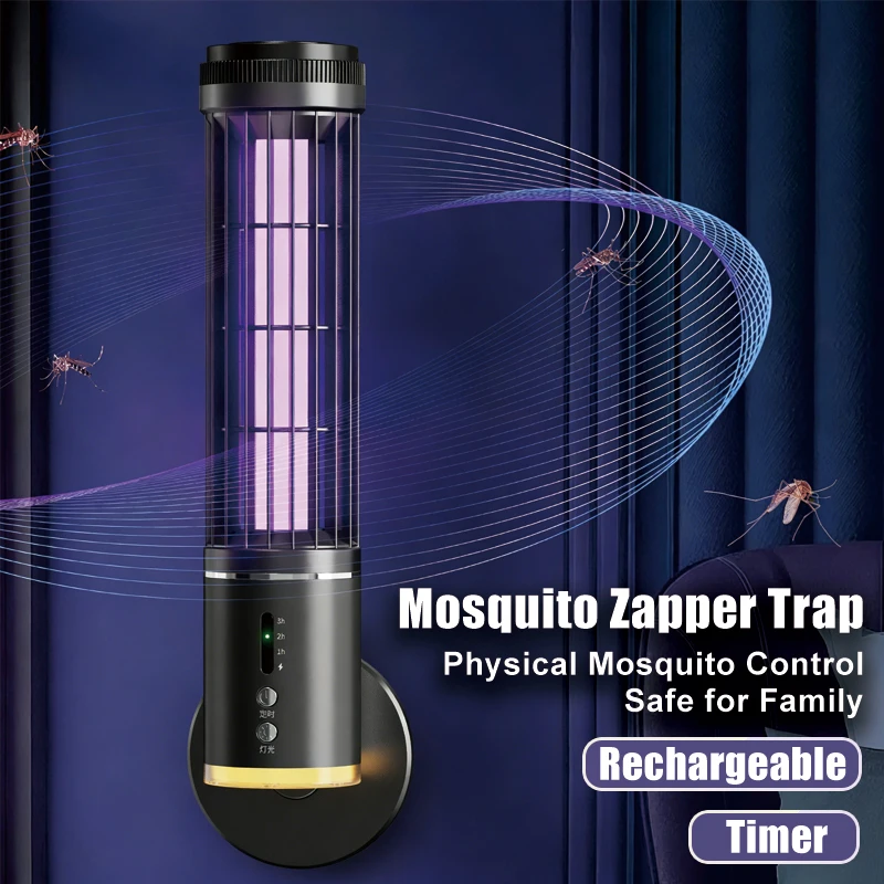 

Электрическая лампа-ловушка для насекомых с УФ-светом, перезаряжаемая, для сада и кемпинга, уничтожитель вредителей