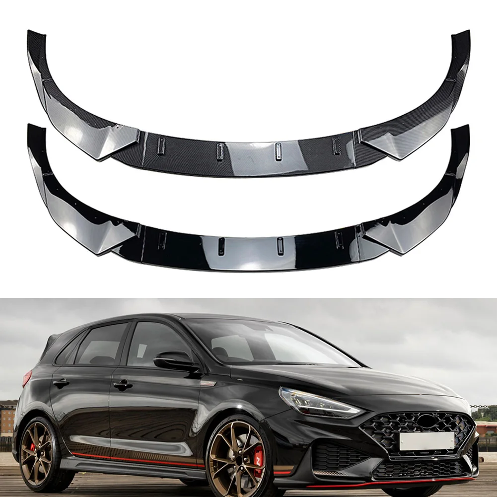 3Pcs/Set Car Front Bumper Lip Spoiler Splitters Trim For Hyundai I30N MK3.5 Hatchback 2020 2021 2022