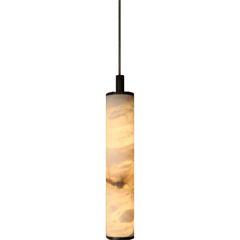 Natural marble bar counter restaurant small chandelier long strip designer bedroom bedside chandelier