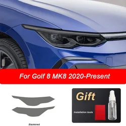 For Volkswagen VW Golf 8 MK8 R Line GTI 2020 2021 Car Headlight Black Protective Film Transparent TPU Sticker Accessories Tools