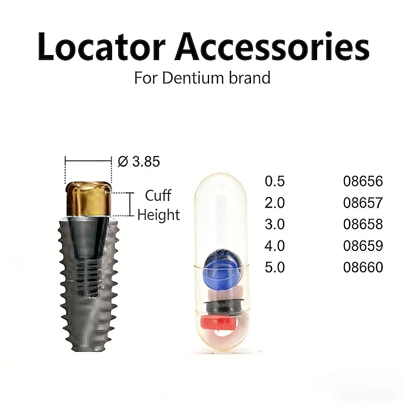 Dentals Implants Attachment Kit, Retention Caps Inserts, Dentals Overdenture Prosthesis Accessories for Denture Repair