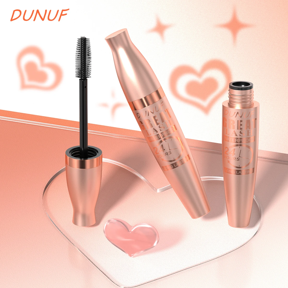 1 stks 8D Fiber Lash Mascara, Waterdicht, Langdurig, Zwart Verdikking Wimperkruller, Alle huidtypes, Waterbestendig Cosmetisch