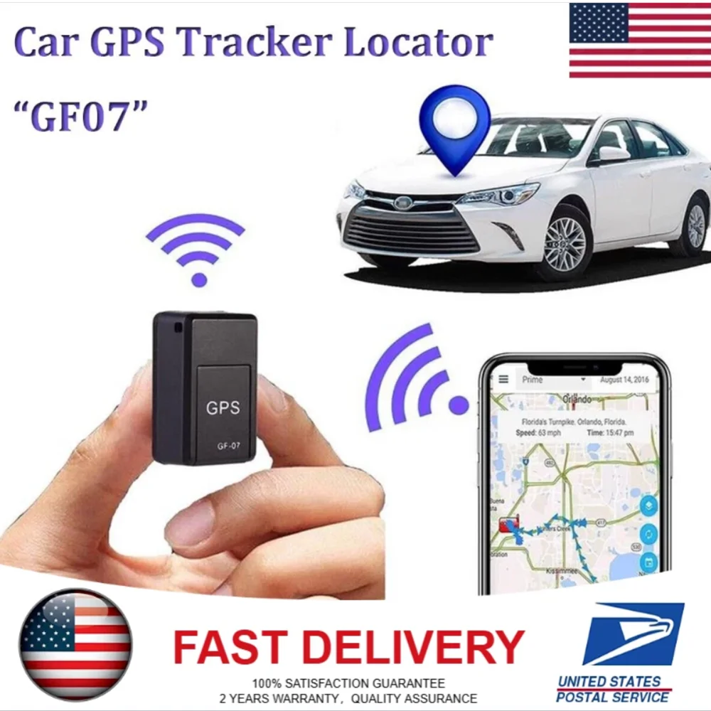 Rastreador de coche Mini GF 07 GPS, seguimiento en tiempo Real, antirrobo, localizador antipérdida para niños perdidos, posicionador de mensajes SIM de montaje magnético