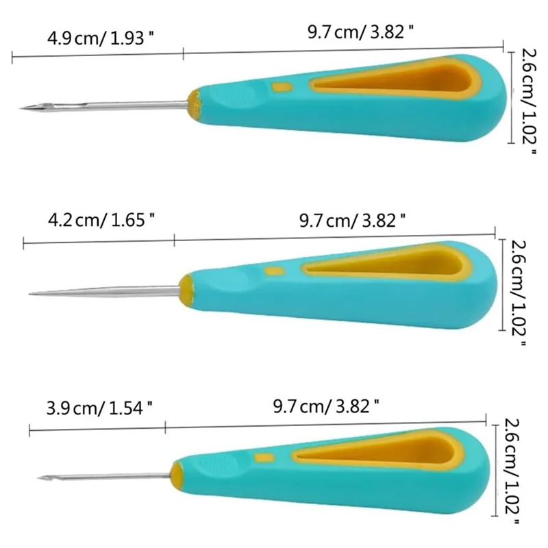 3PCS Runde Loch Kegel Hand Bohrer Punch Nadel Kerze Docht Werkzeug Für Kerze Herstellung-ABQU