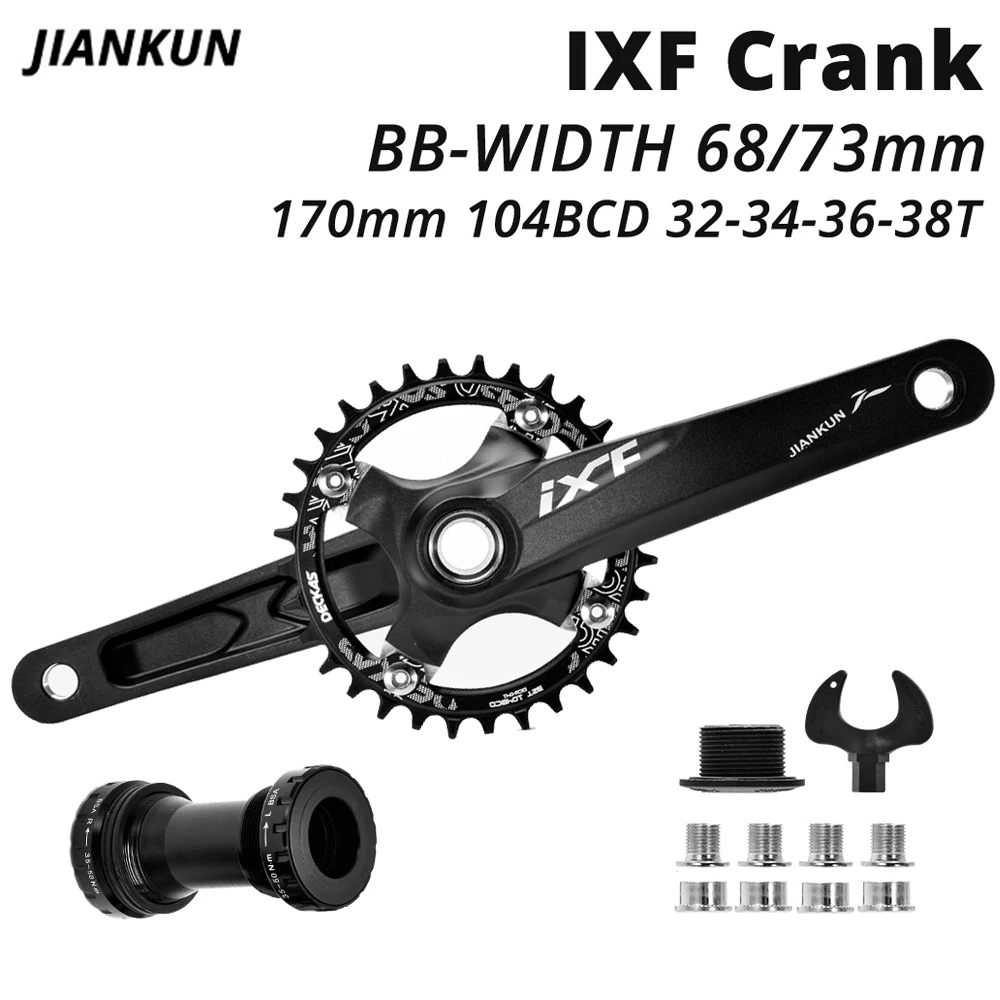 Mountain Bike 170mm Crankset 1X System Chainwheel Single ChainRing Narrow Wide 104BCD 32T 34T 36T 38T For 1X11 1X10 MTB Bicycle