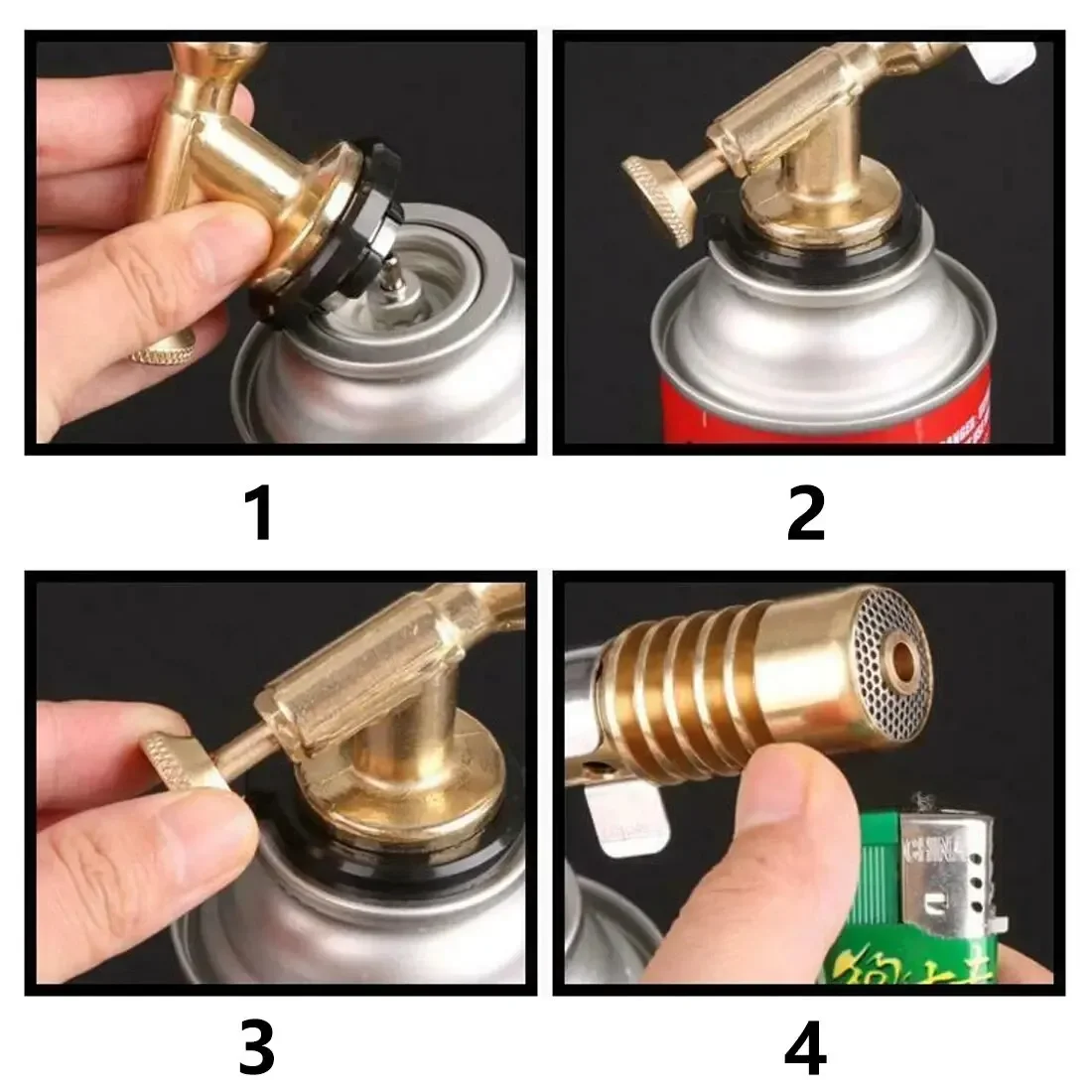 Portable Welding Torch Gas Burner Portable Flame Gun Butane High Temperature Welding Gas Lighter Torch Outdoor Camping BBQ Gas