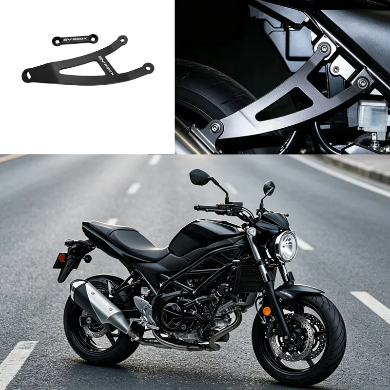 For Suzuki SV650 2016- SV650X 2018- SV 650 650X Motorcycle CNC Aluminum Exhaust Holder Hanger Exhaust Bracket Mount Holder