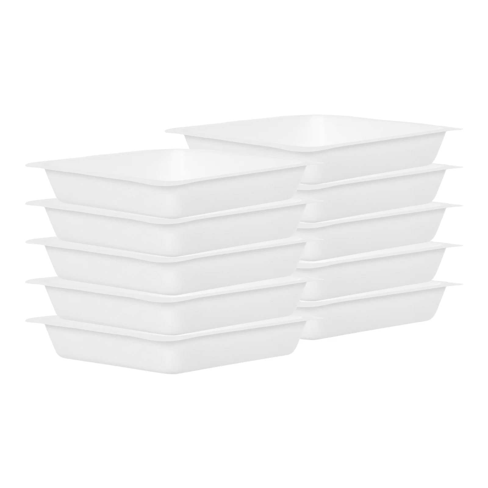 

10pcs Plastic Weighing Dish Lightweight Transparent Reusable Boat for Powder Lab Use Weight Boat Square Measuring
