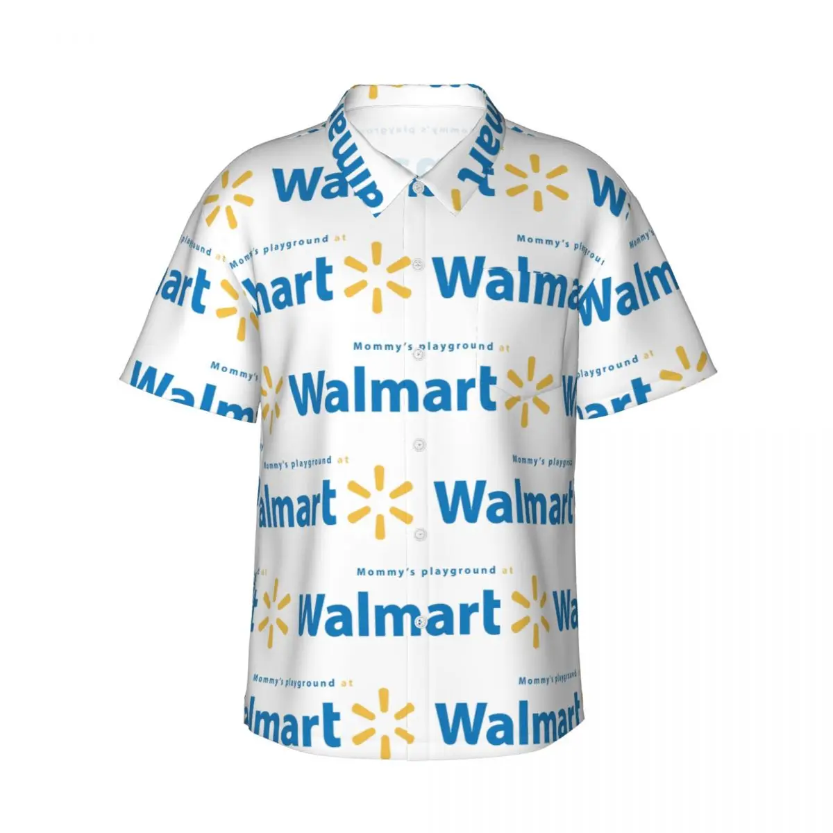 Walmart Herren-Hemden, hawaiianisches Kurzarmhemd, lustige Revers-Oberteile für den Sommerstrand