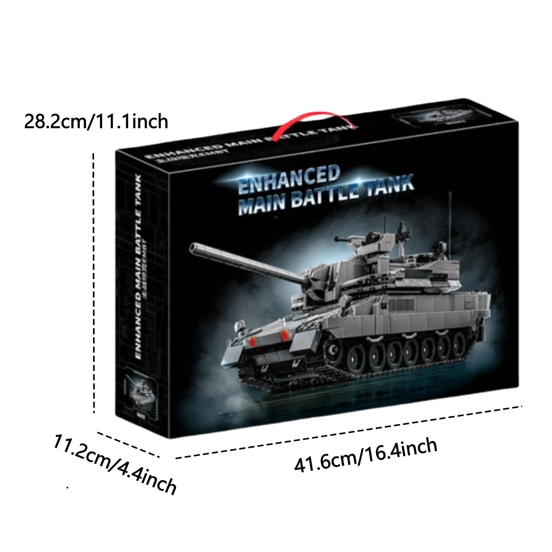 2252PCS EMBT-stijl 4e generatie gevechtstank bouwstenen, 16,4 inch militaire modelkit, DIY collectible decoratie speelgoed