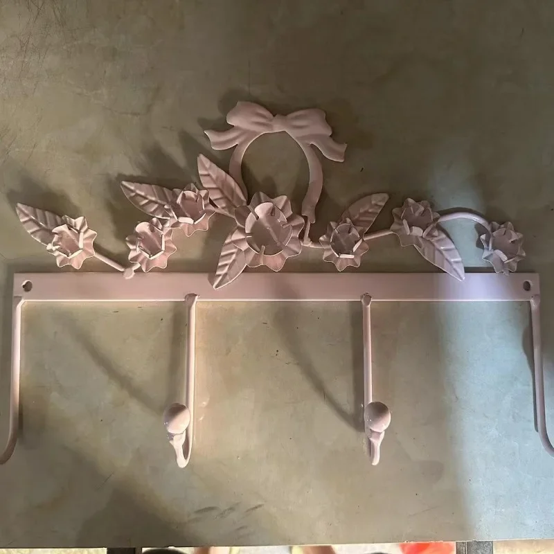 Wrought iron hook coat rack wall hanging wall rack bedroom living room entrance decoration creative simple modern