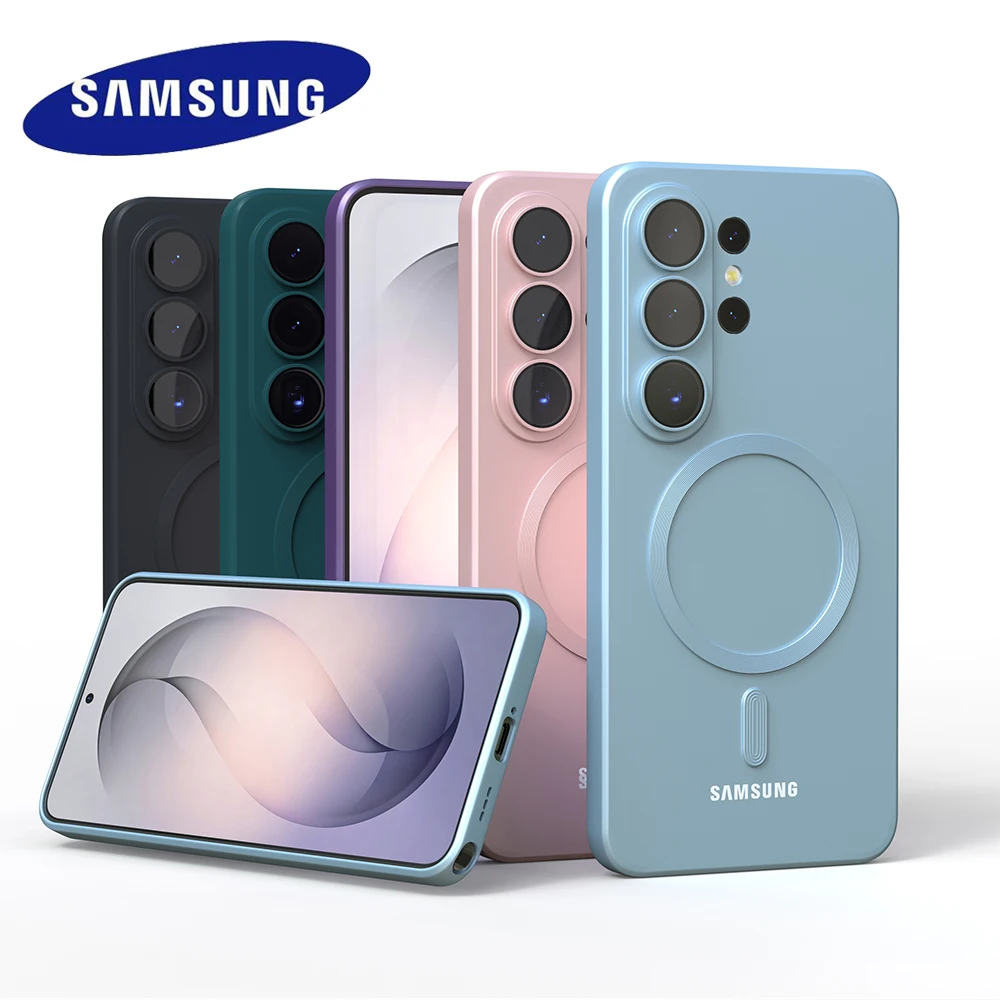 Für magnetische Hüllen Samsung Galaxy S26 Ultra S25 S24 S23 S22 S21 S20 FE Magsafe stoßfeste Vollschutz-Flüssigsilikonhülle