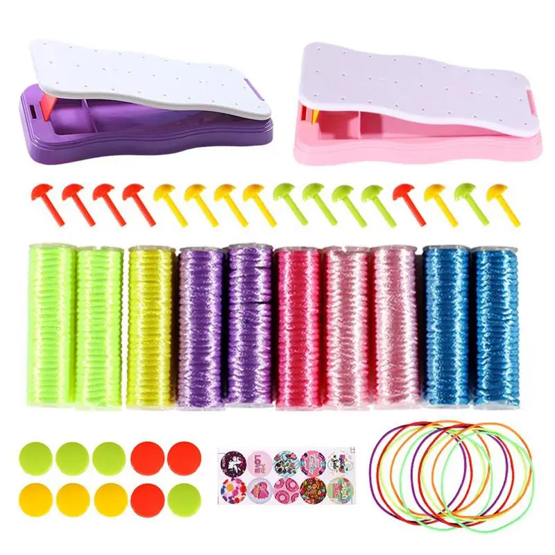 Hand Rope Braider Kit para meninas, Knitting Braider Set, Friendship Braider e Bracelet Maker para crianças, crianças