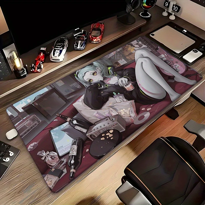 Cyberpunk Edgerunners Anime Gaming Mouse Pad & Desk Mat - Non-Slip Surface, Large Mousepad for PC, Office, Home, Gaming Setup -
