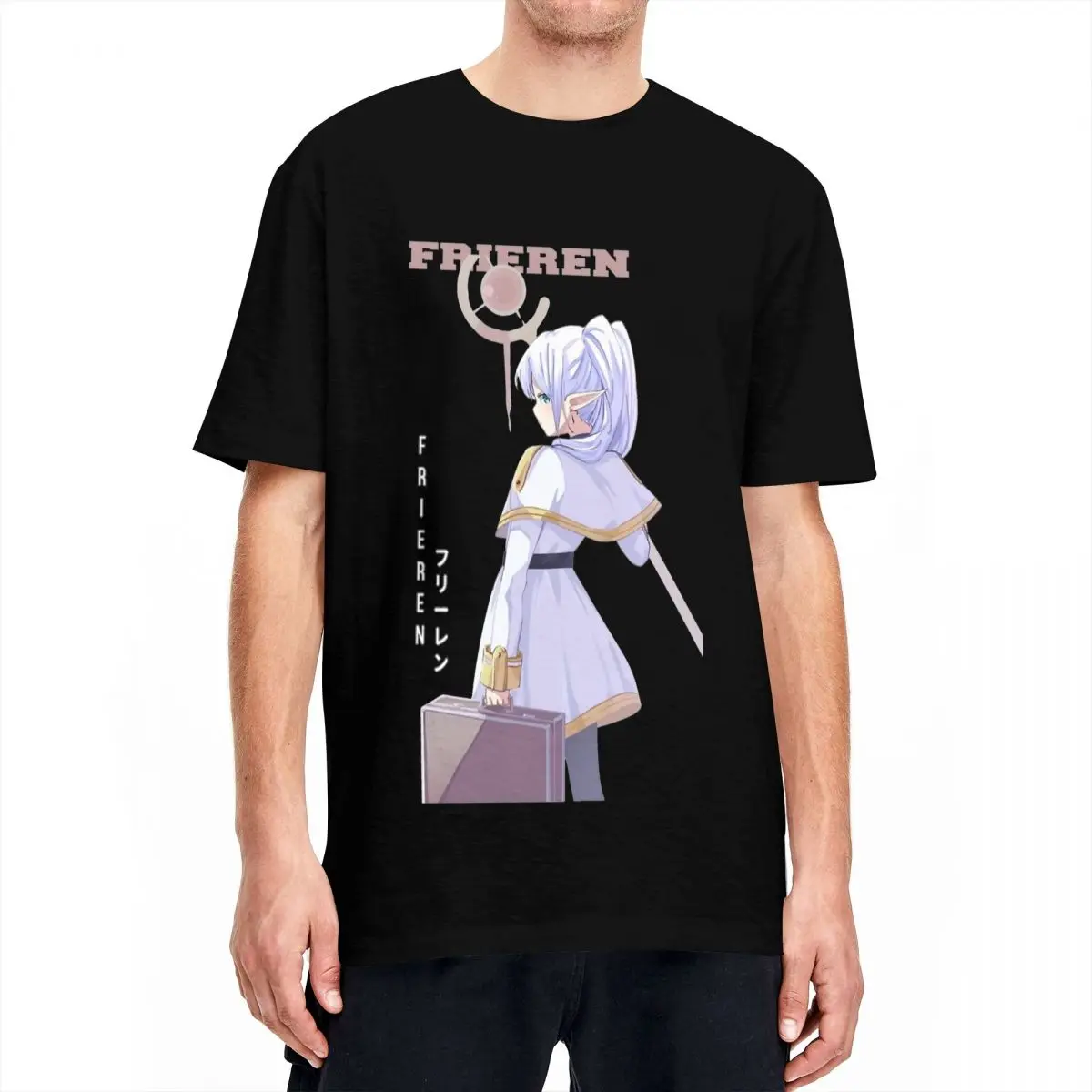 Funny Sousou No Frieren T-Shirt Unisex 100%Cotton Short Sleeve Anime Crewneck Summer Top Tee