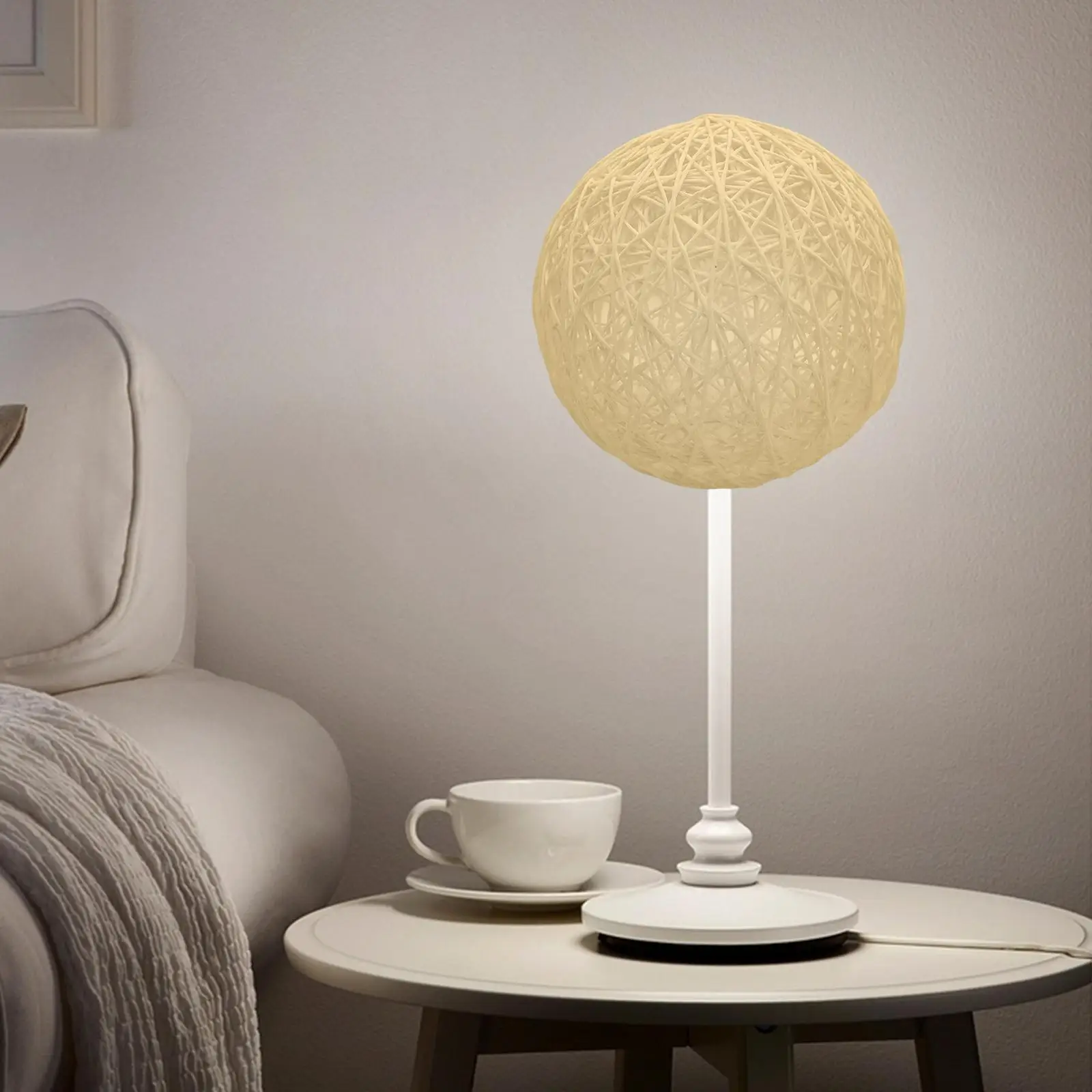 Tecido pingente de luz sombra cesta lustre lâmpada sombra capa decorativa rattan abajur para bar casa chá sala jantar café