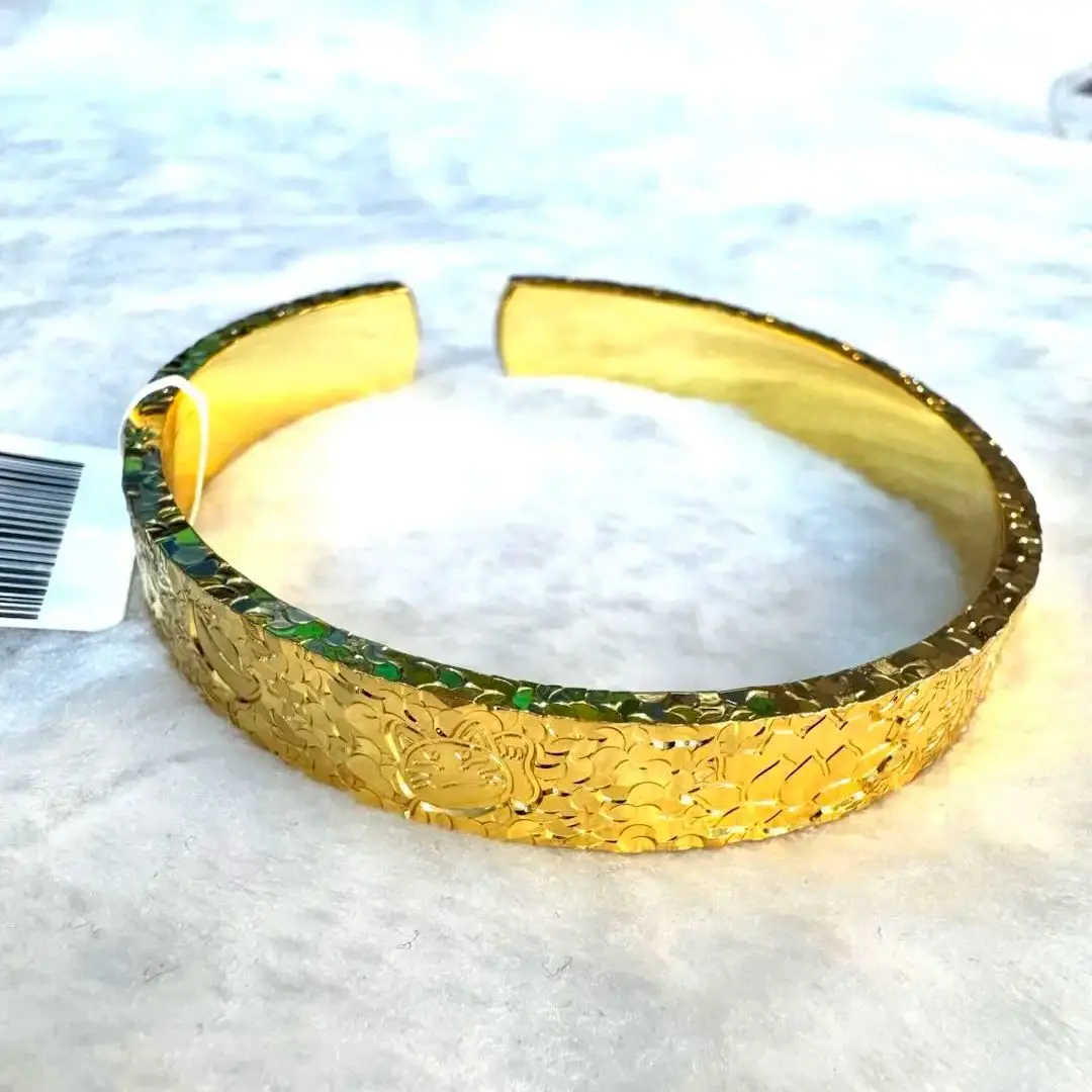 

YIBU Crushed Ice Kitten Wealthy Open Electroplated Real Gold Bracelet Popular Chinese-Style Bracelet