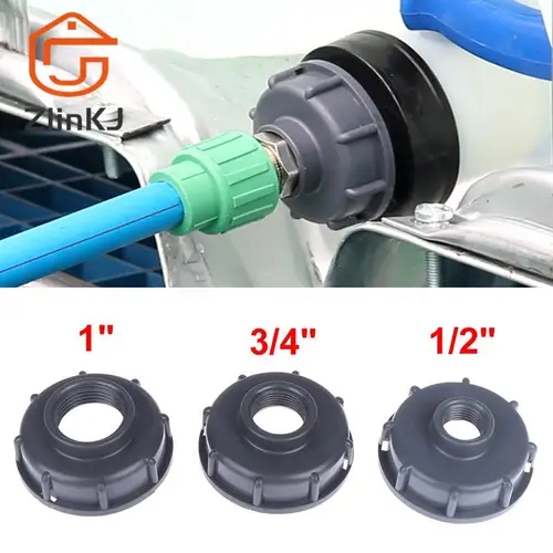 튼튼한 IBC 탱크 피팅, S60X6 굵은 나사산 캡, 60mm 암나사, 1/2 인치, 3/4 인치, 1 인치 어댑터 커넥터 