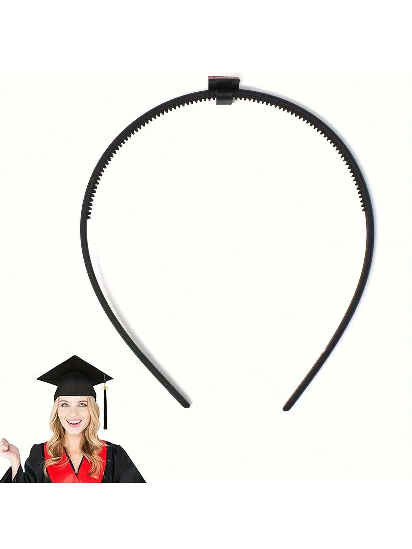 Graduation cap headband, anti-slip graduation cap headband accessory for preventing hat drops, suitable graduates, hair fixing