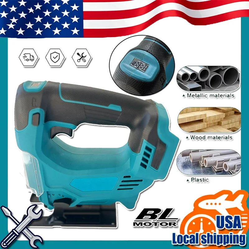 

Fit Makita Cordless Electric Jig Saw Portable Jigsaw Multi-Function Woodworking Scroll Cutter Jigsaw Tools Fit 18V Battery