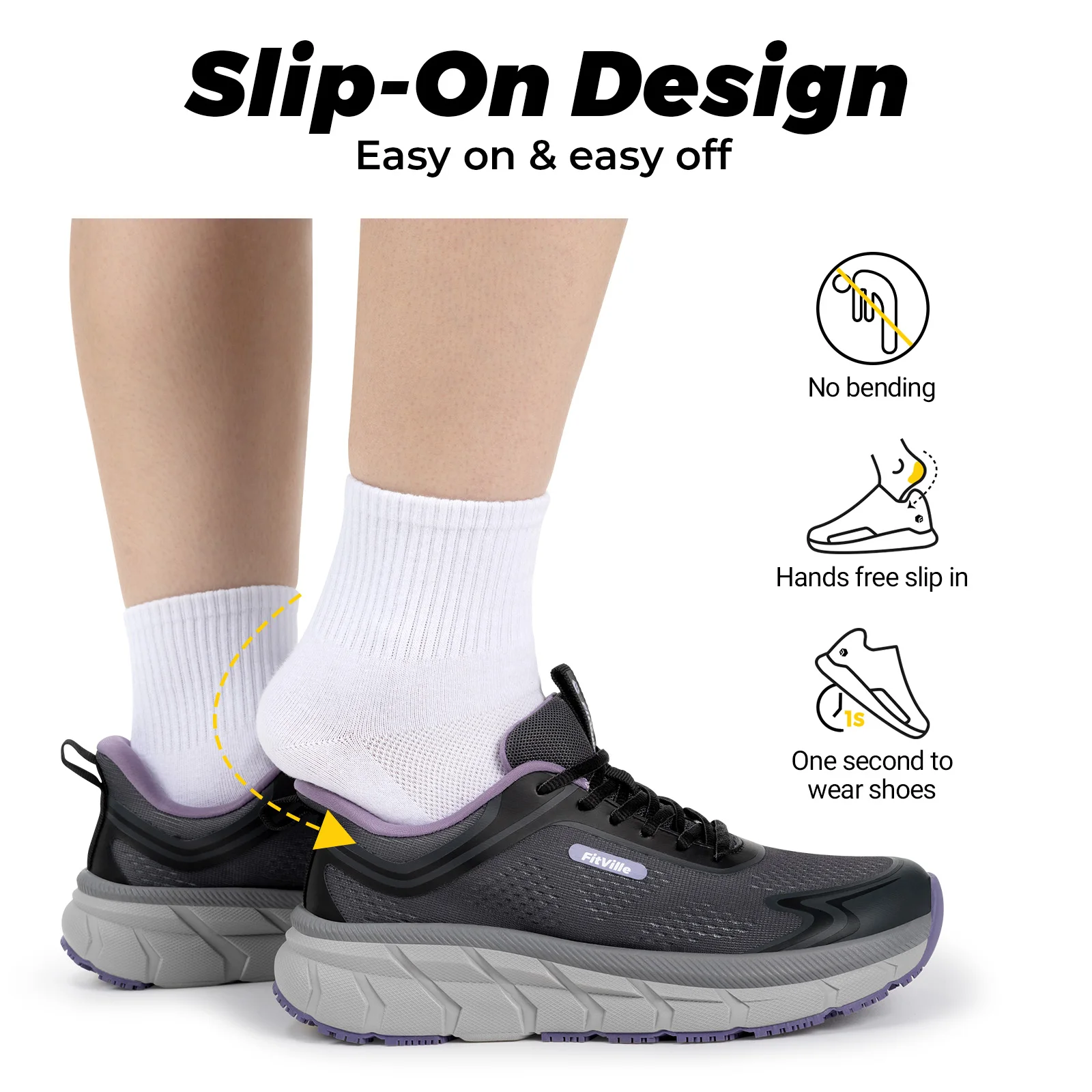 Fitville Women's Running Shoes Wide Toe Casual Sports Sneakers for Women Comfort Breathable Walking Shoes With Arch Support