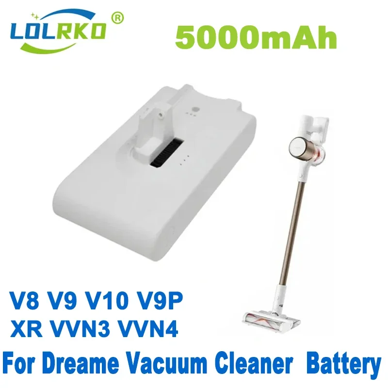 

Lithium Battery for Dreame V8 V9 V9B V10 V9P XR VVN3 VVN4 Handheld Cordless Vacuum Cleaner Parts Replacement Battery 5000mAh