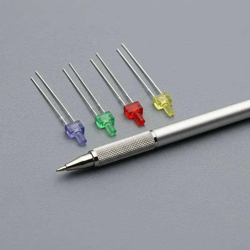 20Pcs 2mm Tower LED Diode Through Hole DIP Long Leg 2 Pin Diffused Low Brightness 20mA Indicator Signal Lamp  DIY Circuit