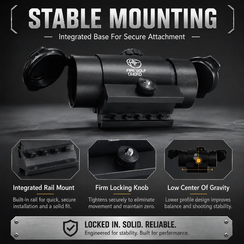 Hobby Upgrade Building Parts 1X40RD Optical Lens Assembly Outdoor Entertainment Accessory with Lens Caps