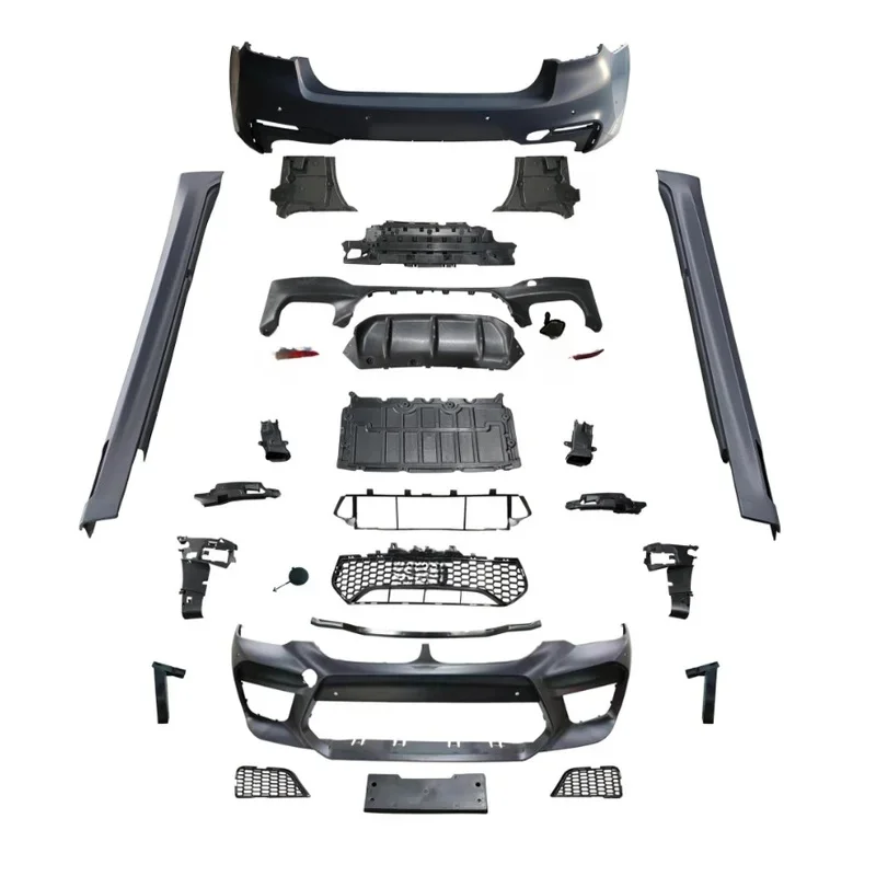 Heavy Duty M5 Style Front Rear Bumper Body Kit Sport Style Universal Fit Car Auto Exterior Guard