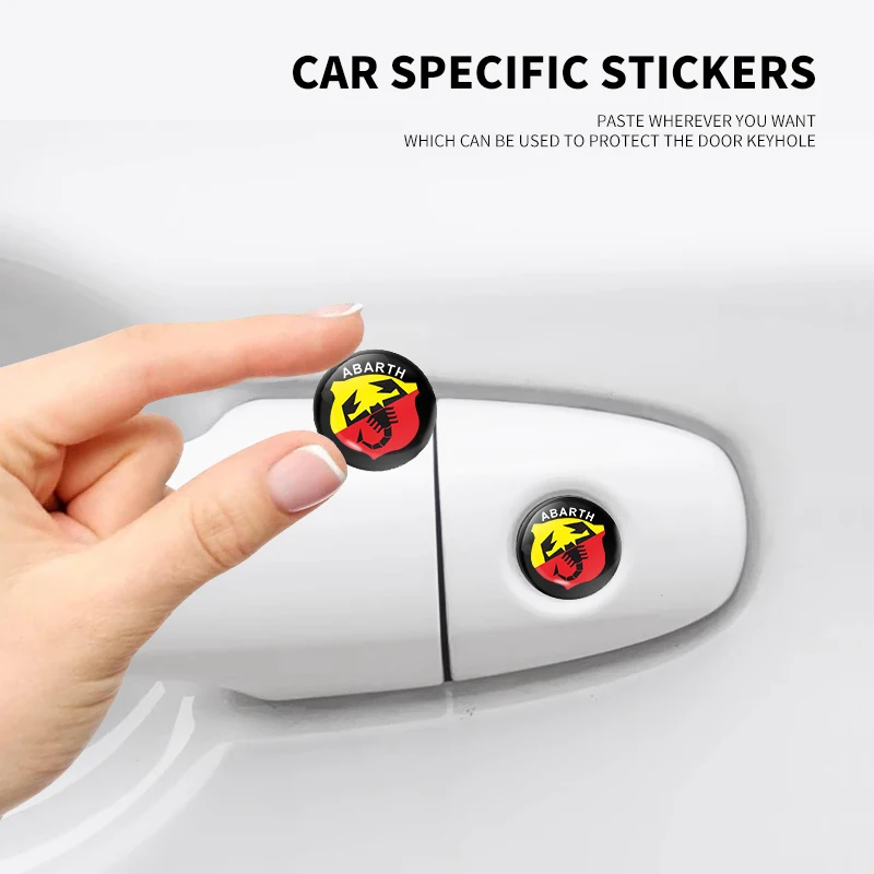 2/5/10Pcs Car Door Lock Keyhole Stickers Anti-blocking For Abarth BMW M Mercedes Benz AMG Audi Sline Mazda Opel Nismo Nissan