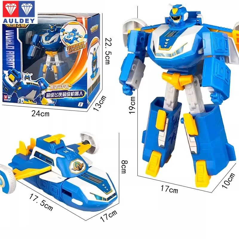 

AULDEY Super Wings Transformable Robot Super Base Transforming Launcher Set, Kids Toys for Boys Girls Age 3-8, Children Gifts