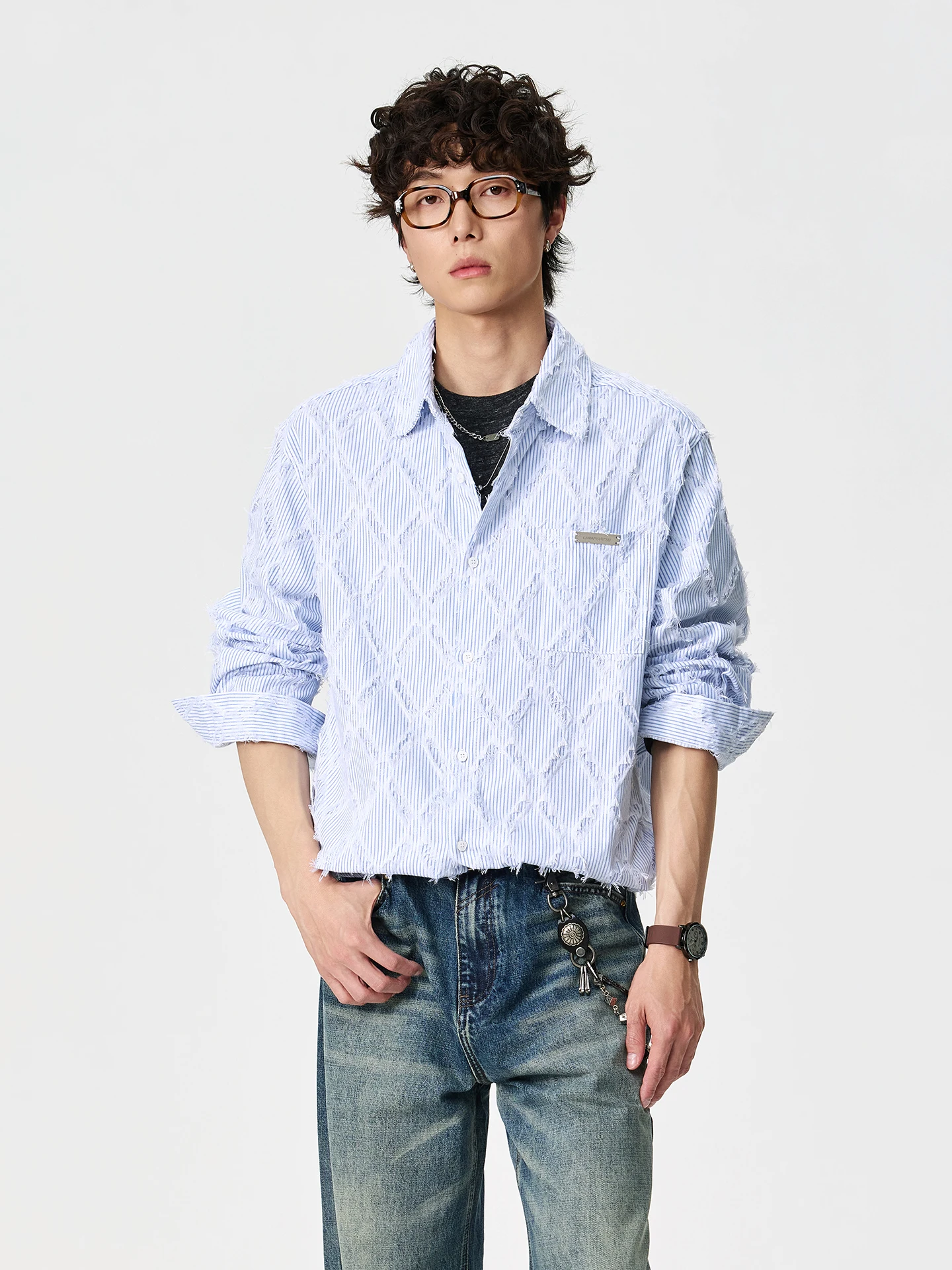 

Мужская рубашка с длинным рукавом в американском ретро-стиле с цветовыми блоками, повседневная, весенняя, для пар, с ромбовидным узором, свободного кроя