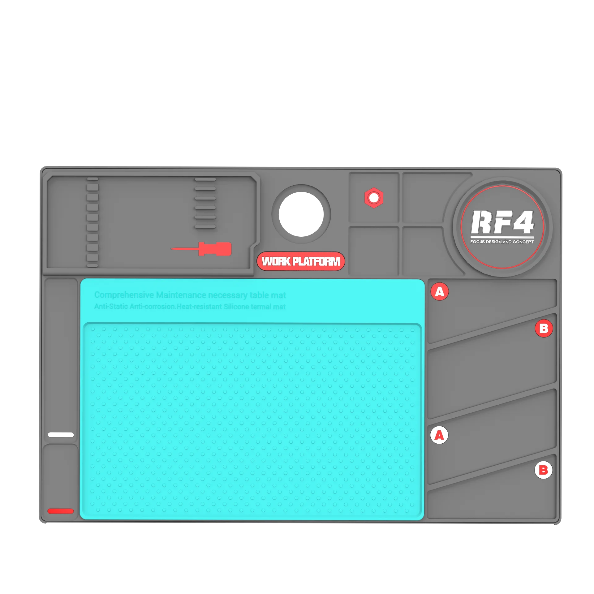 Imagem -03 - Temperatura Silicone Isolamento Térmico Pad Ferro de Solda Elétrica Ferramentas de Soldagem Telefone Móvel Computador Rf4po2 d Alta