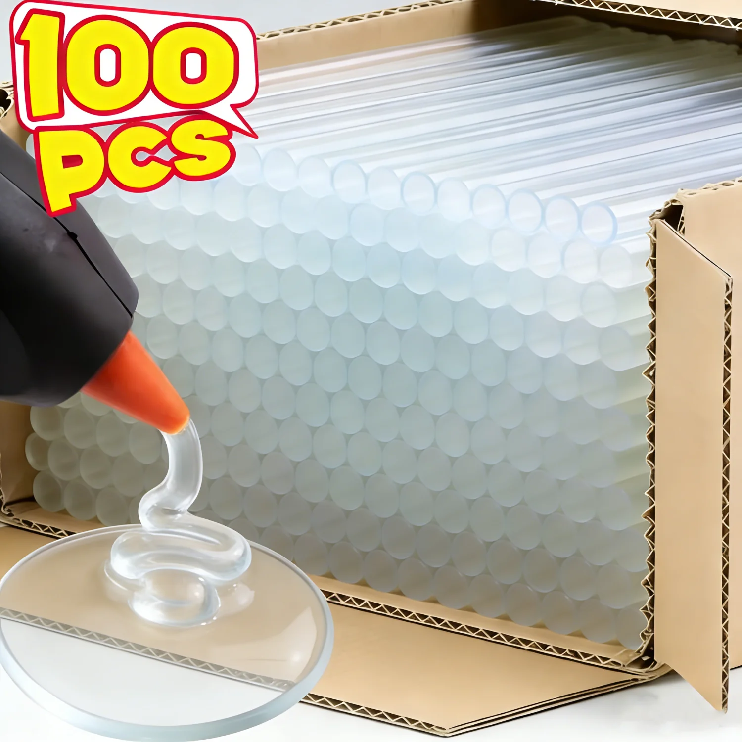 100-10pcs Transparent Hot Melt Glue Sticks for Electric Glue Gun Heat Pistol Glue Stick Strong Adhesive DIY Craft Repair Tools