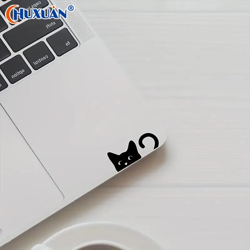 [Q]Cute Black Cat Peeking Car Rearview Mirror Sticker Waterproof Vinyl Decal For Car Mirror Window Bumper Auto Decor Car Styling
