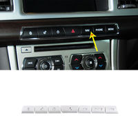 7Pcs Multimedia Panel Button Cover Sticker Silver Aluminium Alloy Fit For Jaguar XF 2012 2013 2014 2015 Automobiles